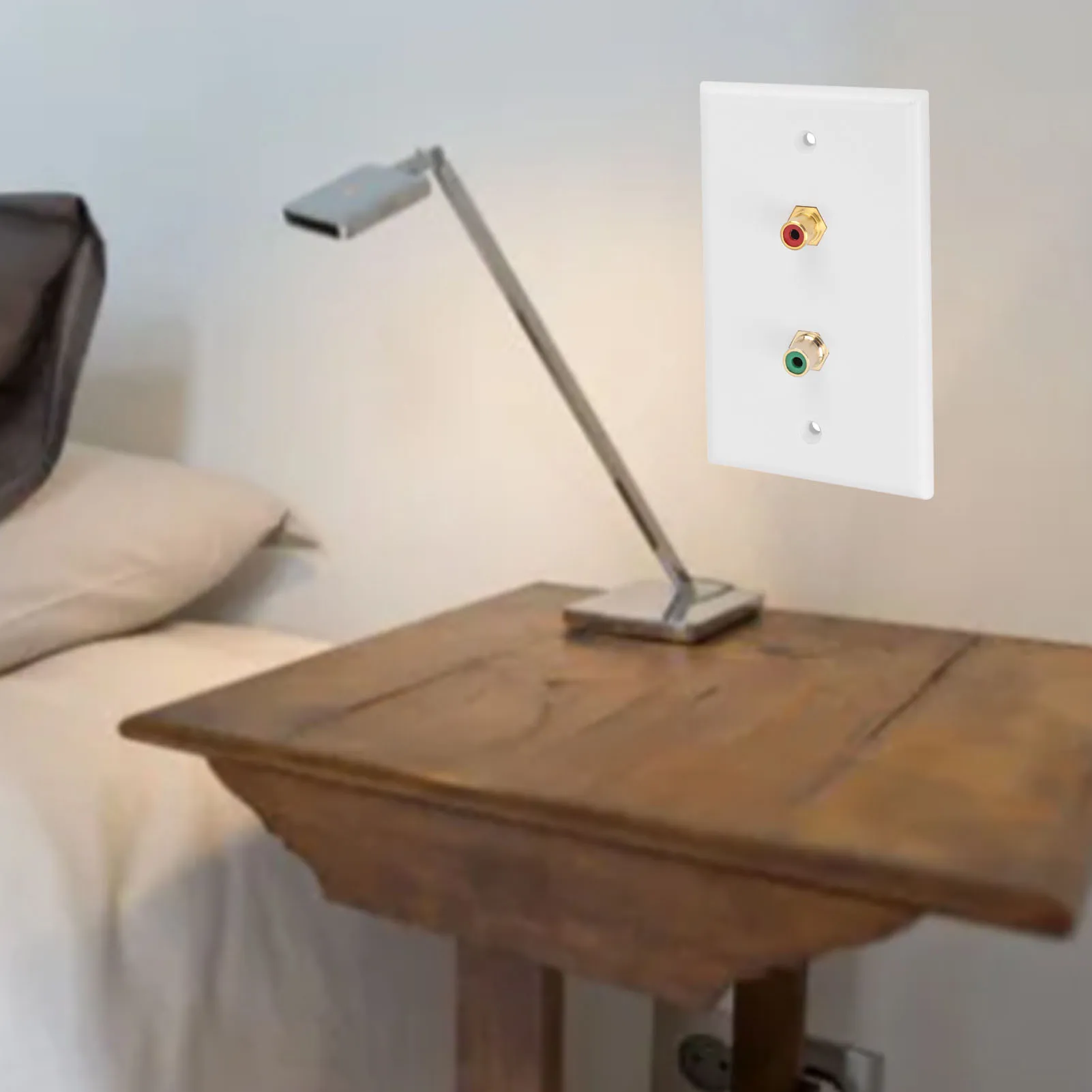 Panel de placa de pared multifuncional de 2 interfaces para edificio de oficinas Panel de enchufe de placa de pared estándar de EE. UU. Panel de enchufe de pared