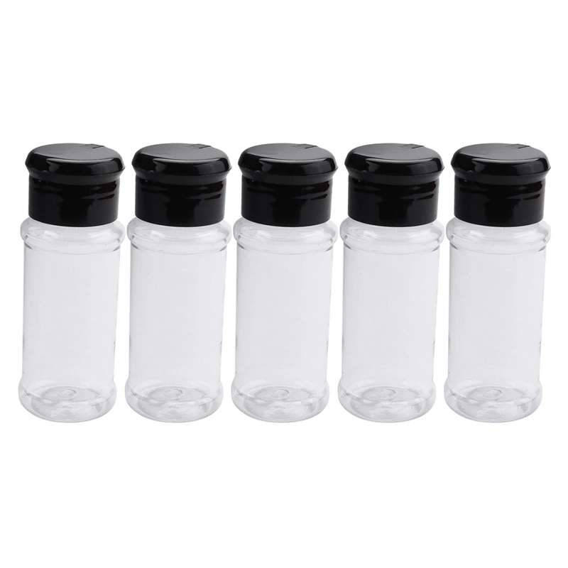 LUDA 100Pcs 100Ml Spice Salt Pepper Shakers Black Seasoning Jar Can Pepper Bottle Barbecue Condiment Kitchen Gadget Tool