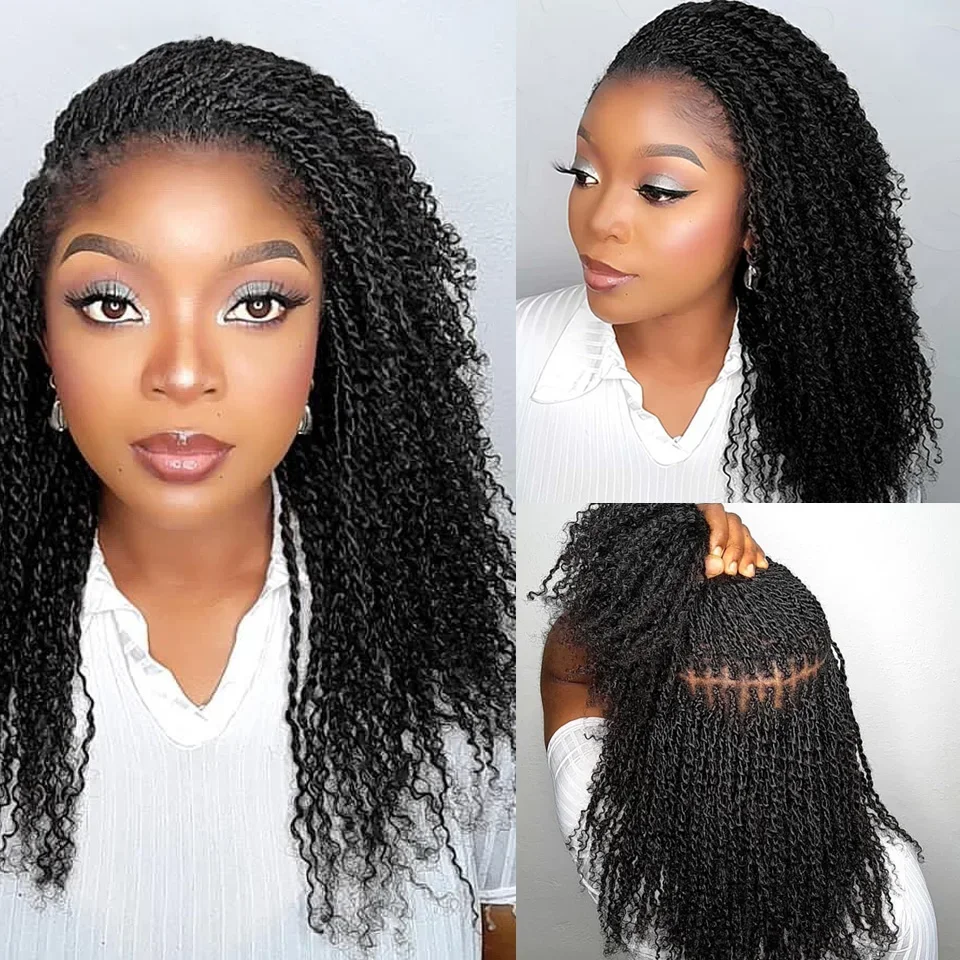 Extension di capelli umani afro ricci e crespi in confezione sfusa per intrecciare, creare twist, dreadlock e chignon a microneedle, 50g/confezione per donna