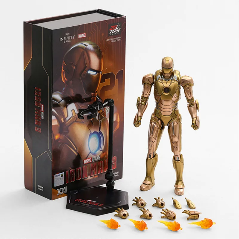 ZD Toys Iron Man Action Figure Mark 35 Red Snapper Iron Man MK24 MK22 MK47 Tony Stark Ironman Figuur Actie Verzamel Speelgoed Cadeau