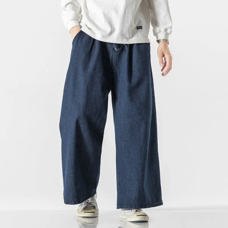 Oversized Men Jeans Wide-leg Pants Autumn Hip-Hop Denim Trousers Couples Loose Casual Jean Men Woman Vintage Streetwear 5XL