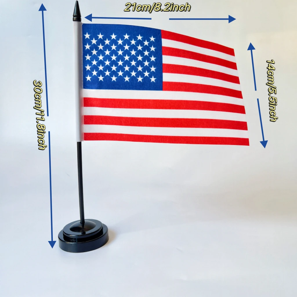 14x21cm Office Desk Flag of United States US USA American Banner Polyester Standard Hanging Flag