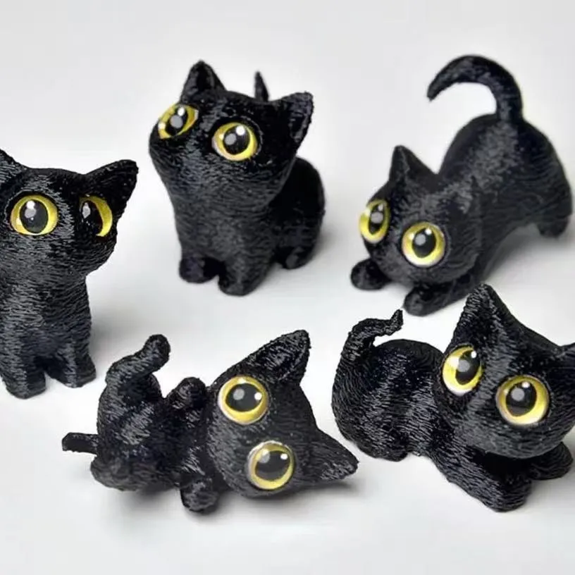 

Mini Cartoon Anime Kitten Toy Statue 3D Printing Toy Desktop Decoration Small Ornament Cute Pet Cat Series Children Toy Gift