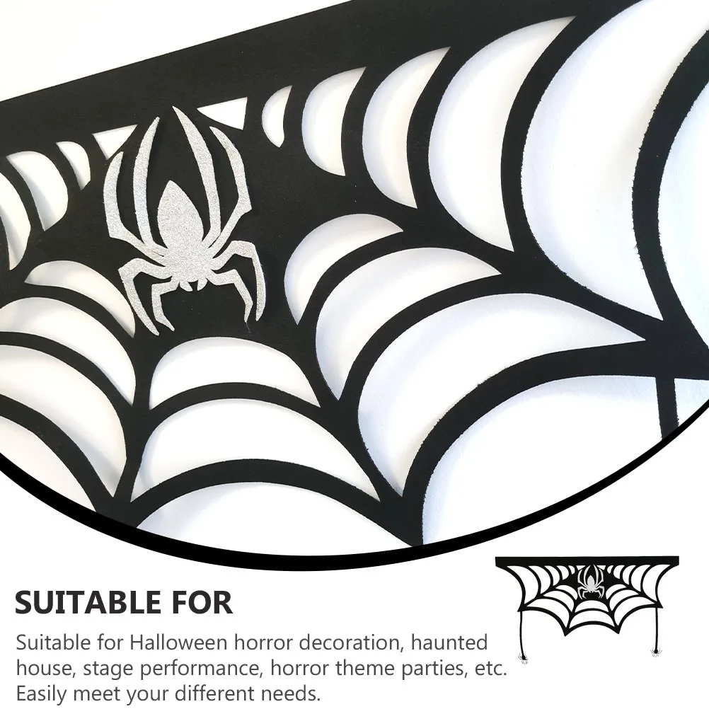 

Fireplace Decoration Mantel Scarf Spiderweb Halloween Scarves Cover Party Valance