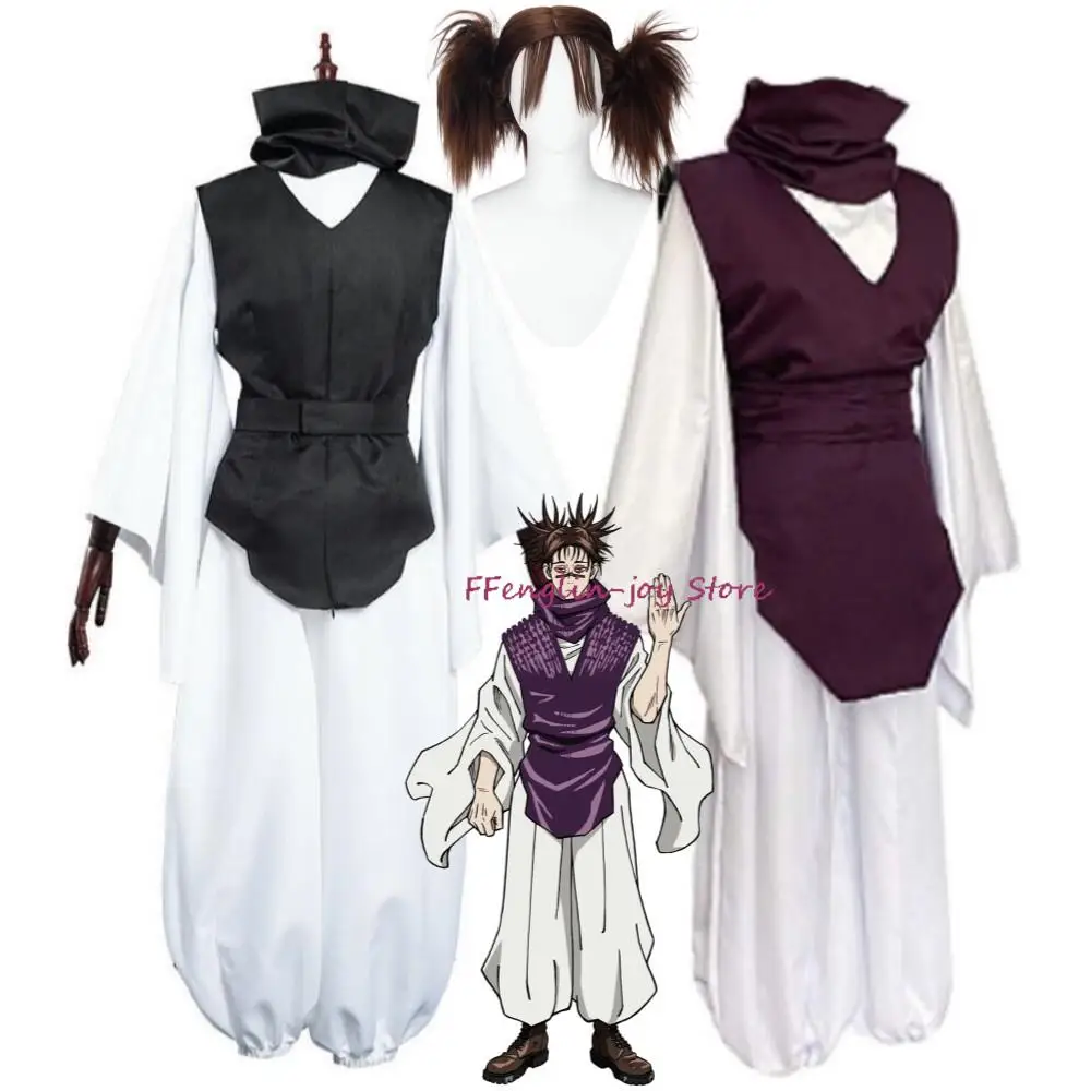 Anime Jujutsu Kaisen CHOSO Chōsō Cosplay Costume Wig Black Brown School Kimono Uniform Halloween Stage Performance Disguise Suit