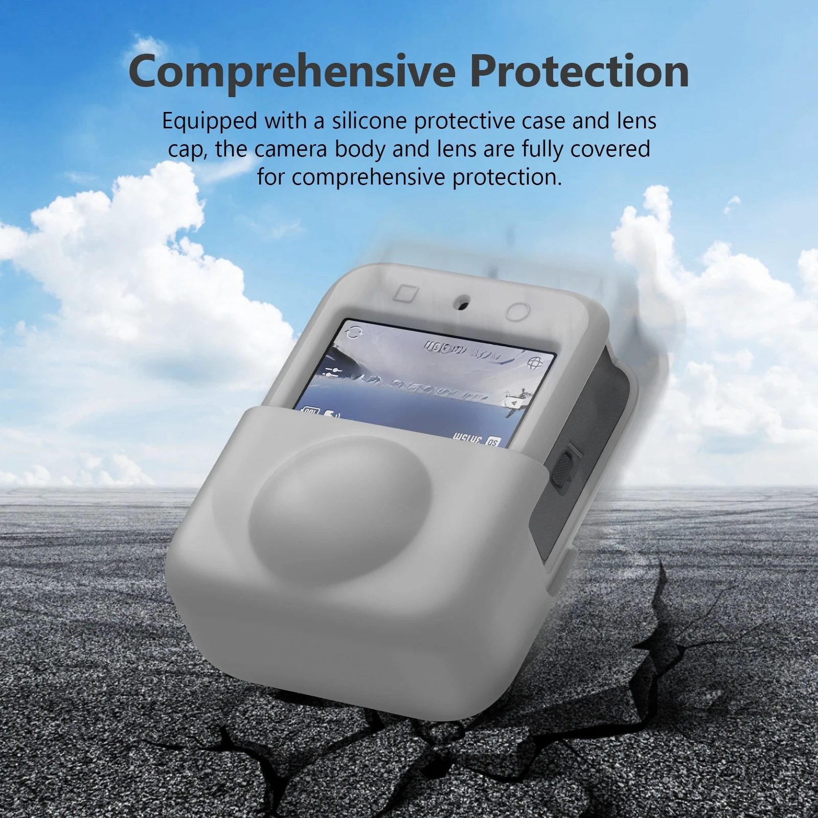YAYINCC Custodia protettiva speciale in silicone per telecamera panoramica DJI Osmo 360 Apertura precisa dello stampo, protezione di sicurezza anticaduta