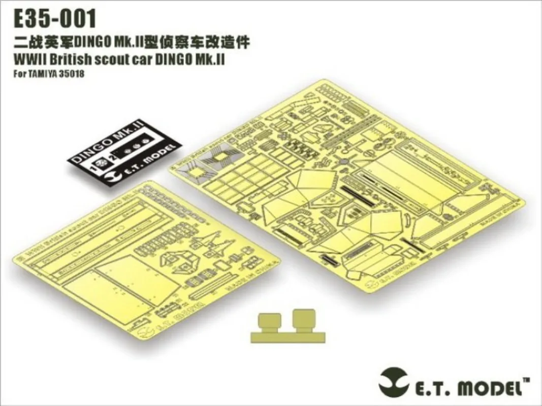 1/35 E.T.MODEL E35-001 WWII British Dingo Mk.II Scout Car Photo-etched Detail Set for TAMIYA 35018