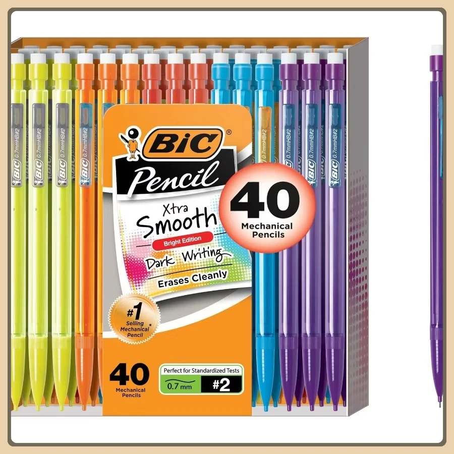 

Механические карандаши диаметром 40 шт., 0,7 мм, многоразовые выдвижные для письма в школе и офисе