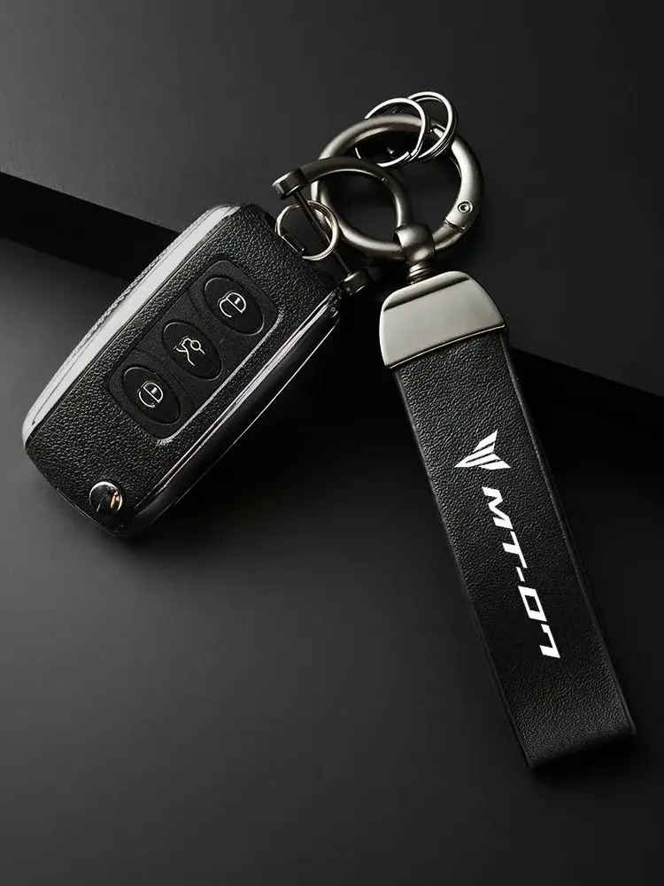 لياماها MT01 MT09 MT07 MT10 MT03 MT 01 09 07 03 10 MT-01 MT-10 MT-03 المفاتيح دراجة نارية قسط الجلود الجلود المفاتيح #3