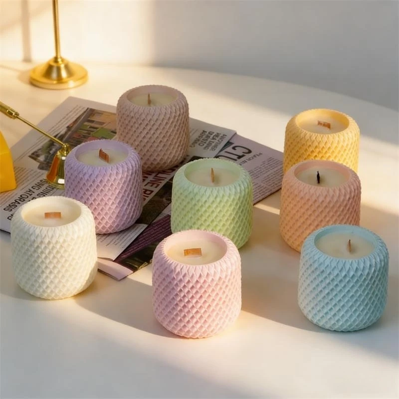 Moule en silicone pour mini pot de fleurs rond en ciment, bougeoir, pot à plantes succulentes, pot de rangement en plâtre, décoration d'intérieur