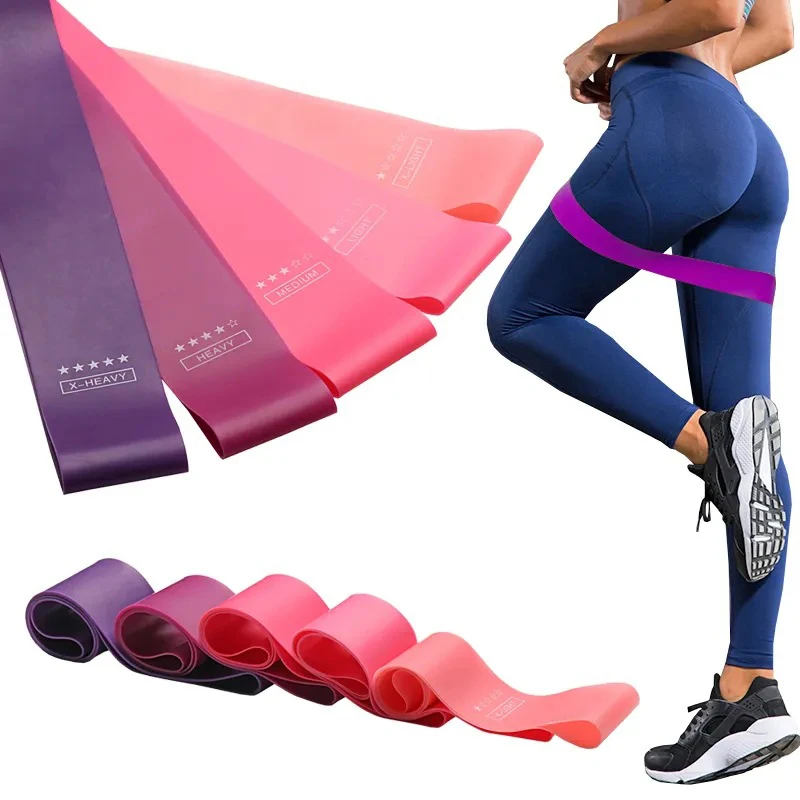 Banda elástica de Fitness para hombres y mujeres, banda de resistencia para entrenamiento de fuerza, estiramiento de Yoga, levantamiento de cadera, banda de soporte para el brazo