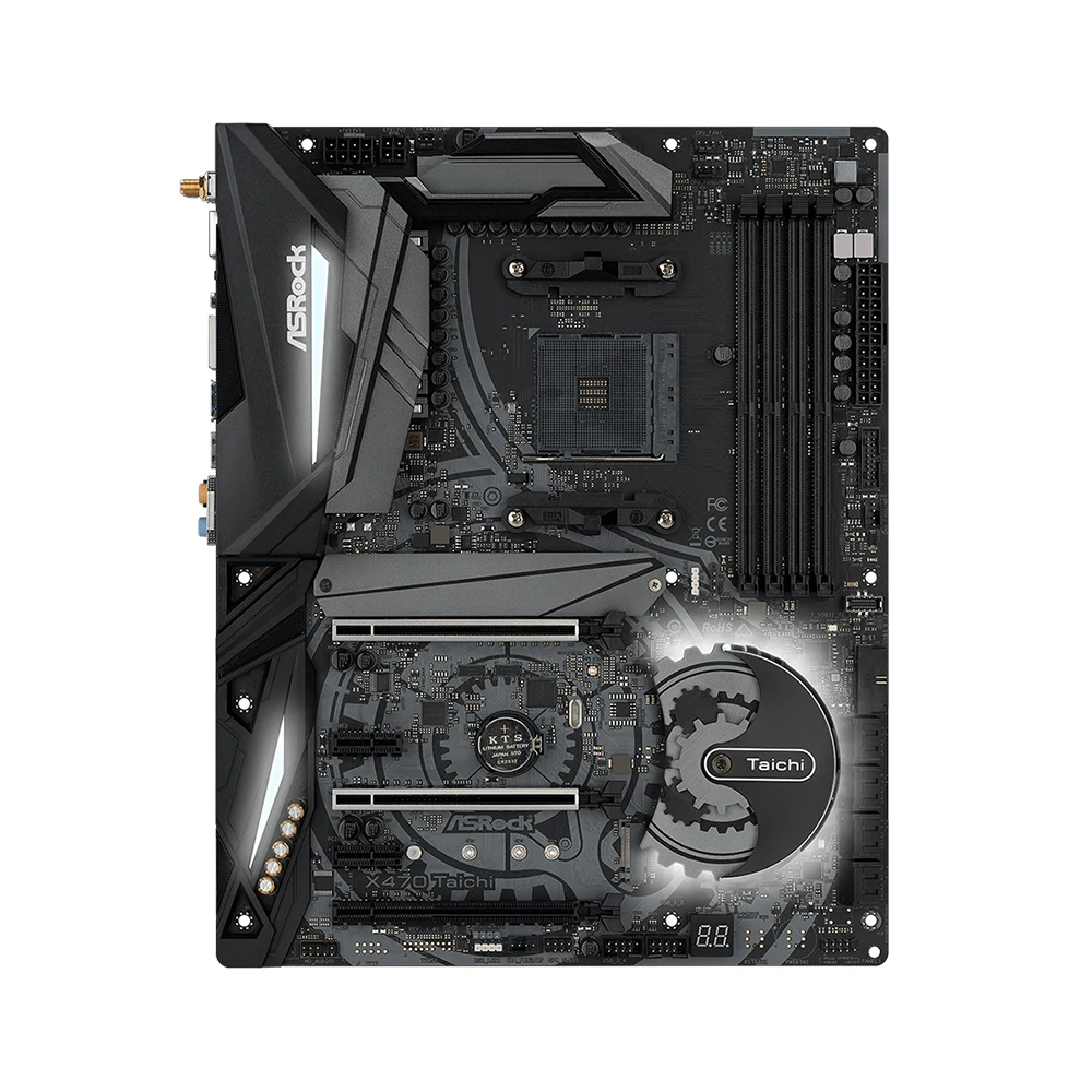 ASRock-placa base X470 Taichi compatible con AMD X470 Ryzen 9 5900X R7 5700X3D R5 5600 CPU 4xDDR4 3466 + MHz NVME M.2 AM4