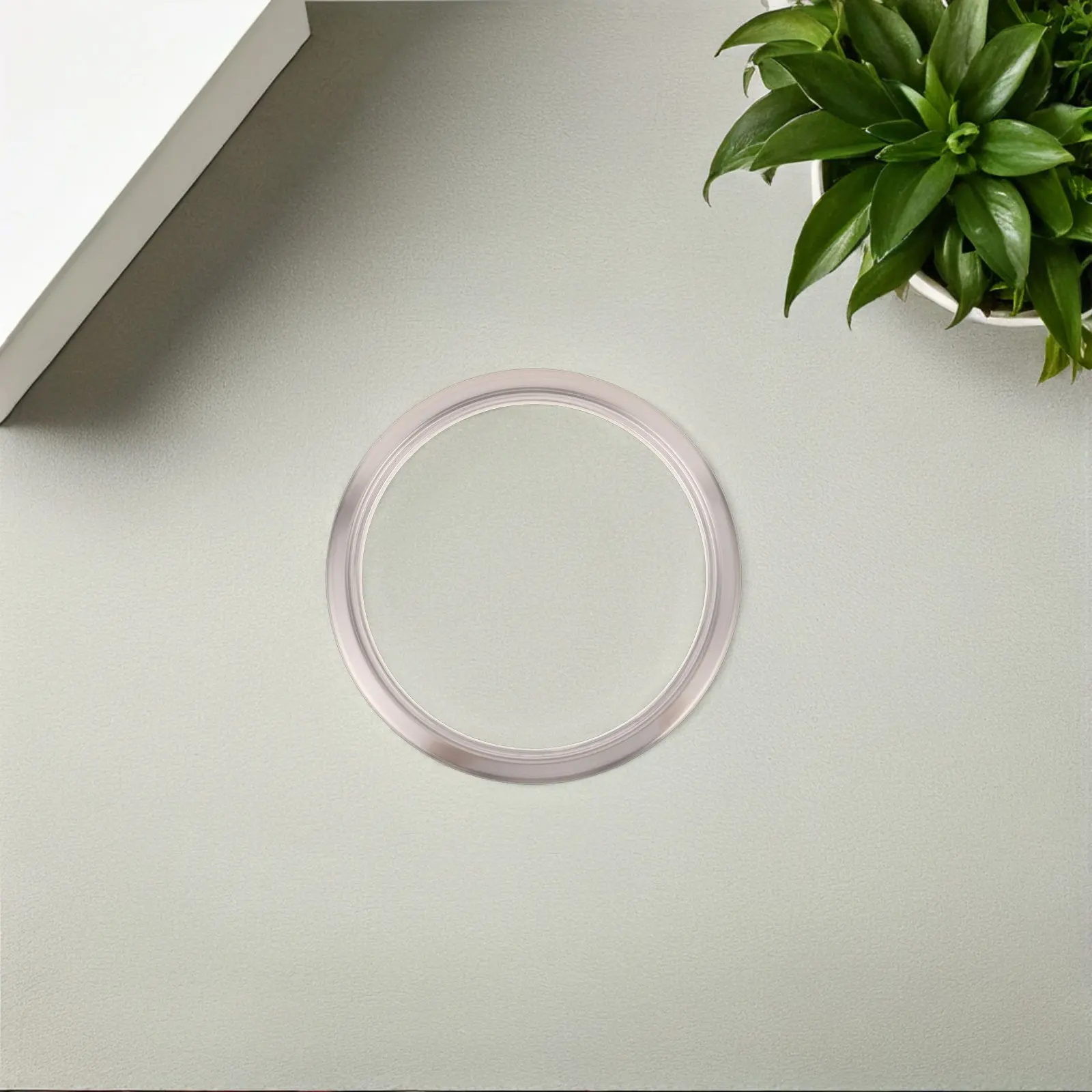Stainless Steel Recessed Trash Can Lid Ring Cabinet Embedded Wastebasket Cover Swing Top Garbage Lid Replacement for Kitchen