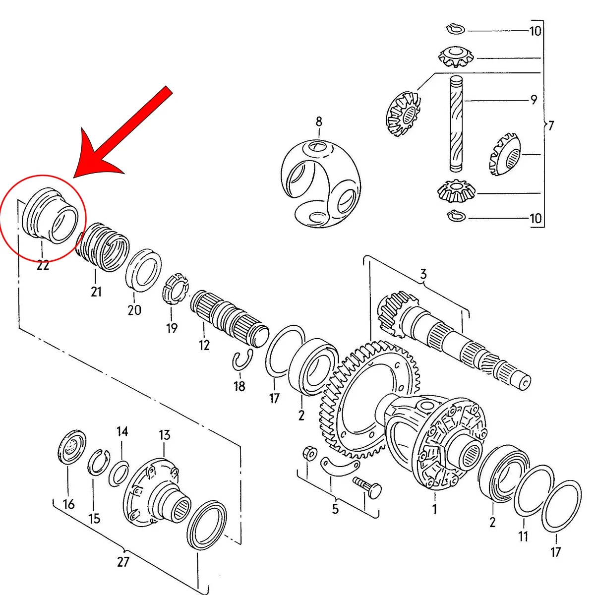 5SP Handmatige Versnellingsbak 020 Afdichting Behuizing Transmissie As Drive Flens Mouw Voor VW Golf MK1 MK2 MK3 1979 -2002 Caddy 9K 020301192 A