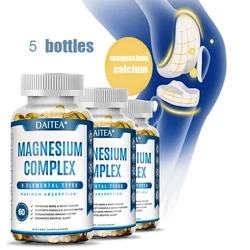 Daitea Magnesium Complex Capsules - Bone,Muscle& Heart Health Supplement,Muscle Relaxation,Sleep Support,Stress & Anxiety Relief
