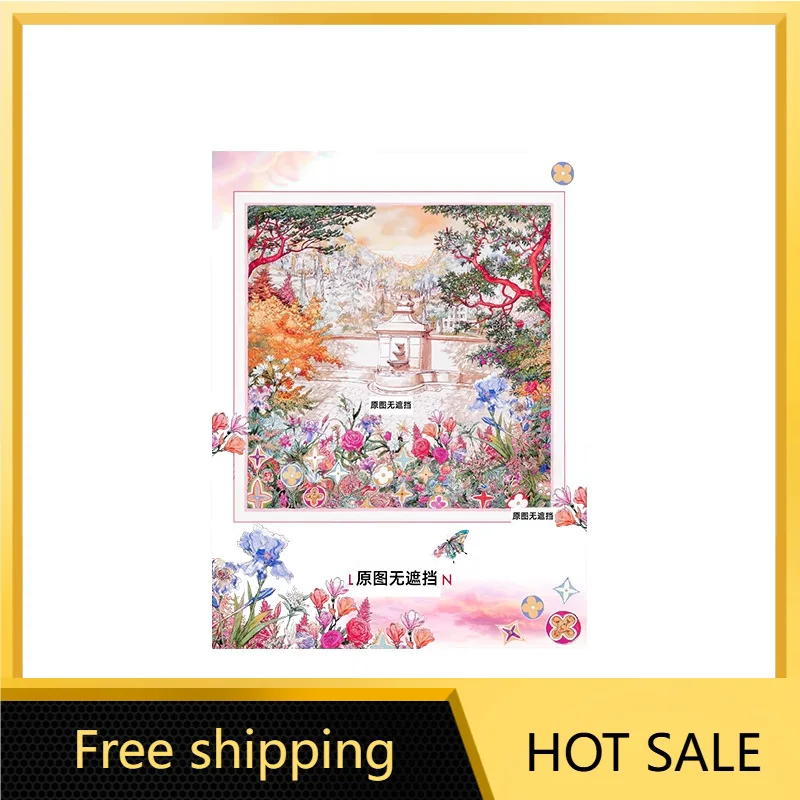 LJY new acrylic cover silk scarf decorative painting light luxury high sense simple
