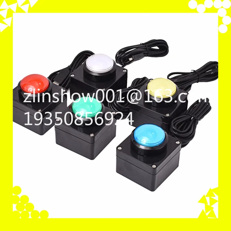 USB custom button button wireless remote control answering device, 60mm red button preset [Enter key]