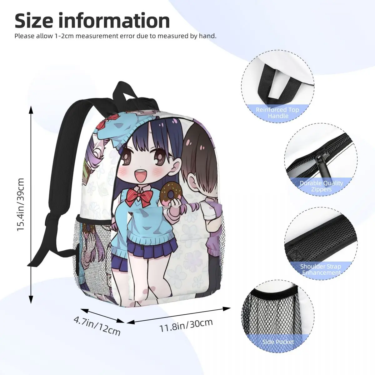 Anime The Dangers In My Heart Backpack Daypack Large Capacity Boys Girls BookBag Shoulder Bags for Men Women Children School Bag