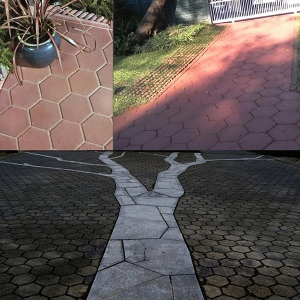 Garden Walk Pavement Concrete Mould DIY Manually Paving Cement Brick Stone Road Concrete Molds for Home Yard Garden view 5