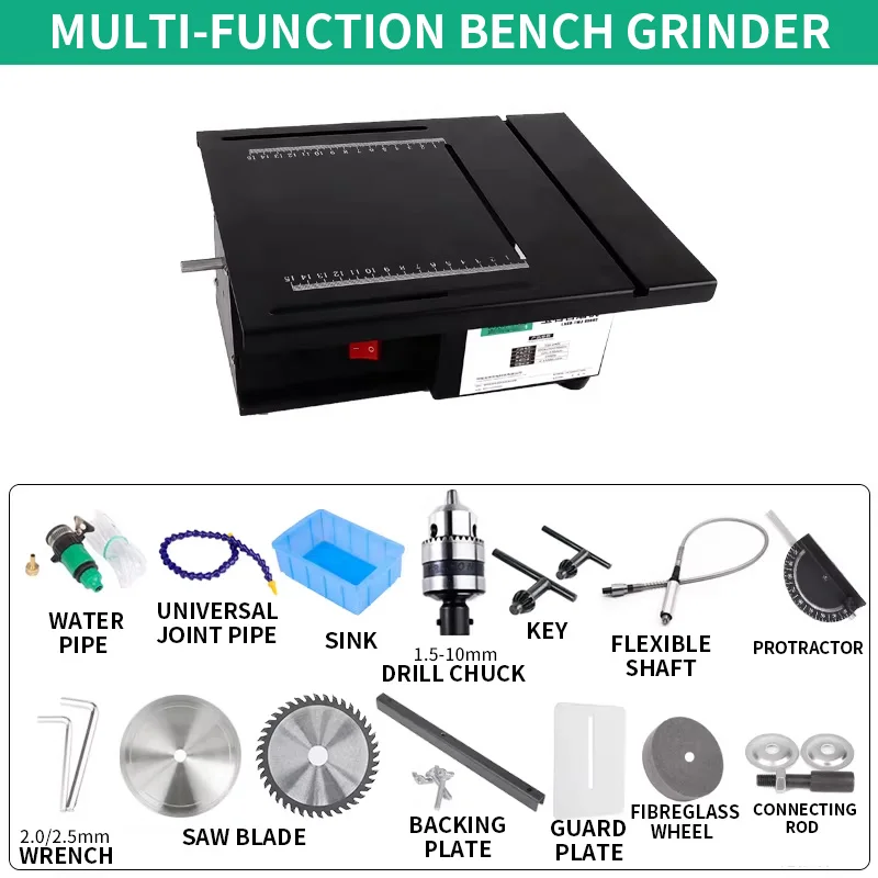 Portable Bench Grinder Gemstone Faceting, Cutting, Engraving, and Polishing Machine Jewelry and Rock Polishing & Grinding Tool 0