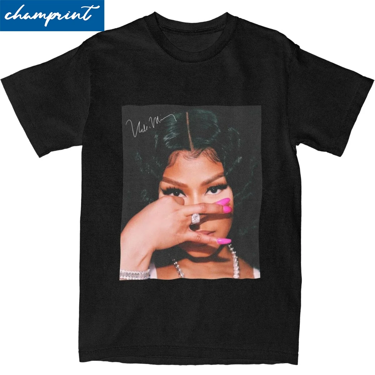 Men Women's Retro Vintage Nicki Minaj T Shirts Cotton Tops Funny Short Sleeve Crewneck Tee Shirt Plus Size T-Shirts