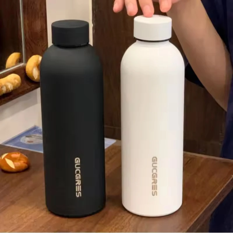 

520ML Small Mouth Thermos Cup Outdoor Stainless Steel Bottle Rubber Paint Sports Kettle Thickened Double Water Cup