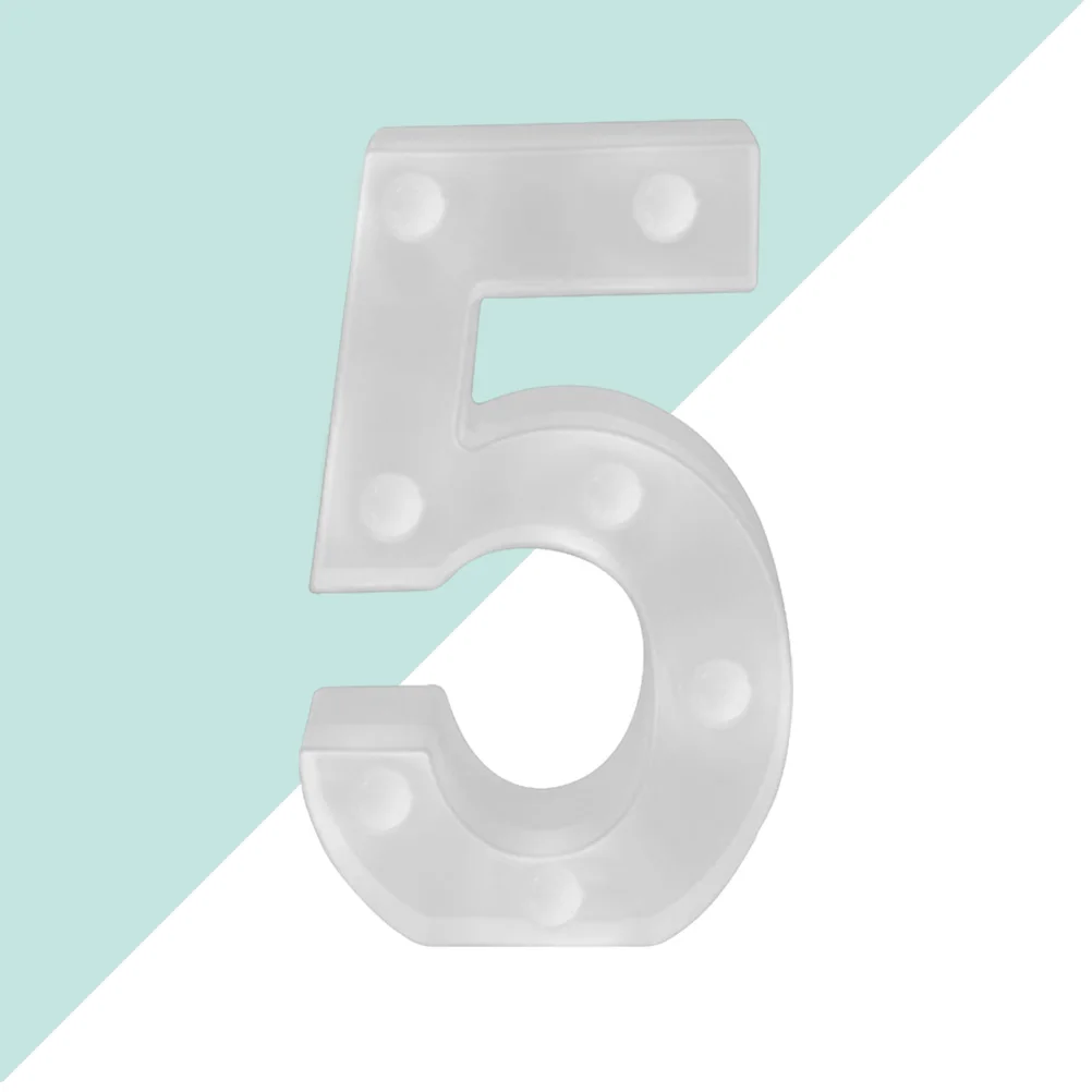 

LED Number Lights Sign Night Light Number Lamp for Wedding Birthday Christmas Party Decoration (Number 5)
