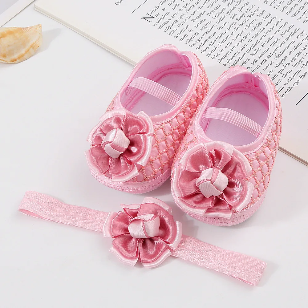 0-18 Months Korean Style Newborn Baby Photography Shoes Girls Fisrt Steps Walkers Beige Lace Bowknot Non-slip Soft Foot Wear