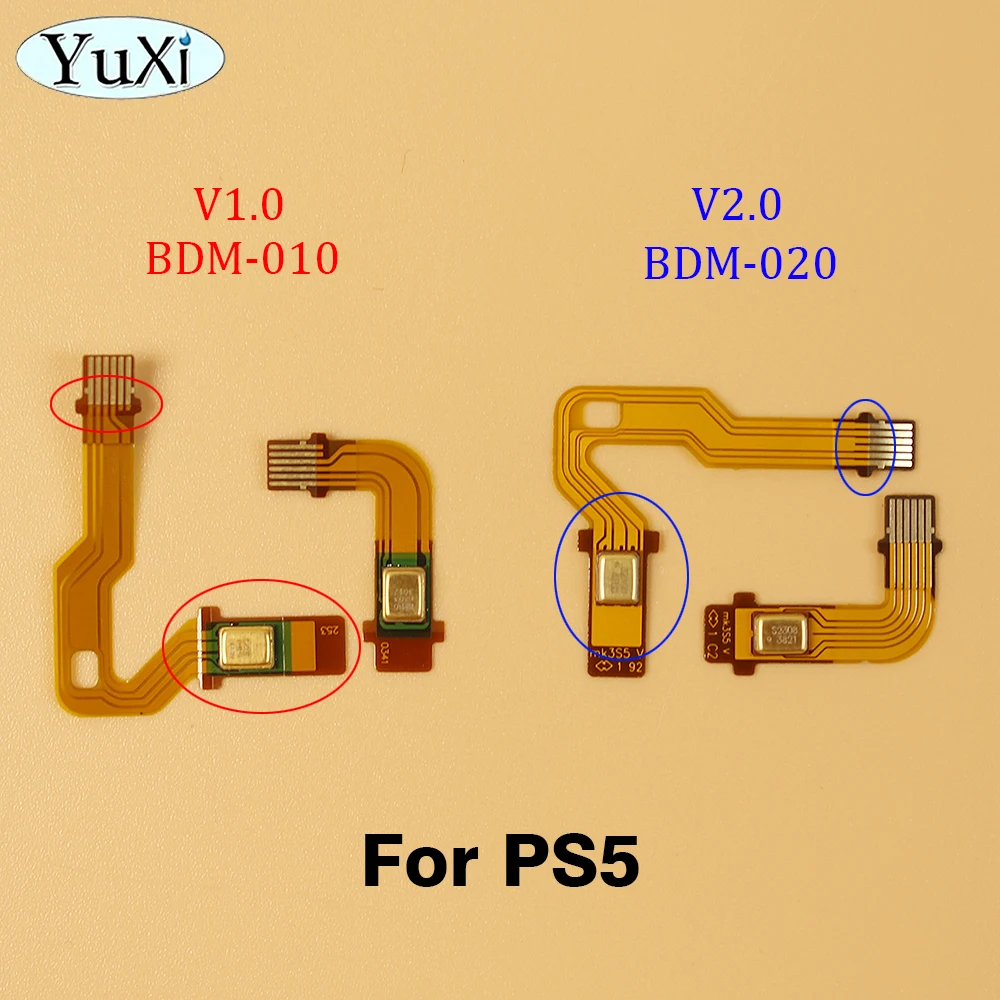 كابل الشريط المرن للميكروفون لـ ps5 ، 010 ، كابل داخلي لإصلاح وحدة تحكم بلاي ستيشن 5 v2 v1 ، زوج واحد