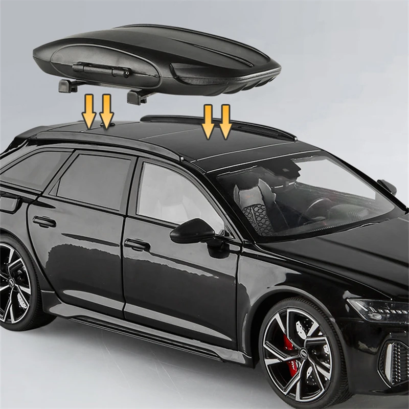 1/18 Audi RS6 Avant Station Wagon Alloy Car Model Diecasts Metal Sports Vehicles Car Model Simulation Sound Light Kids Toys Gift