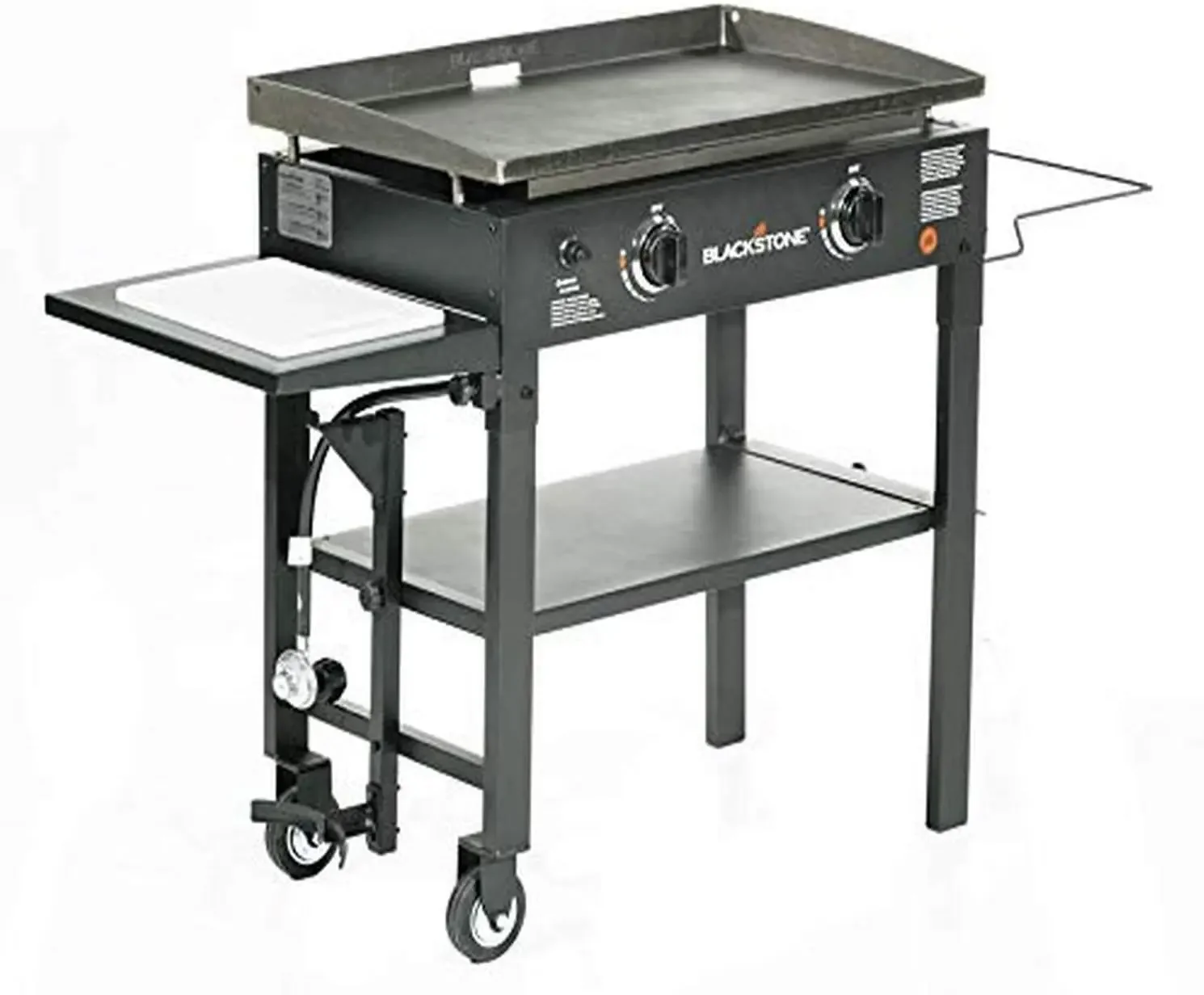 

1853 Flat Top Gas Grill 2 Burner Propane Fuelled Rear Grease Management System 28” Outdoor Griddle Station 28 Inch, Black