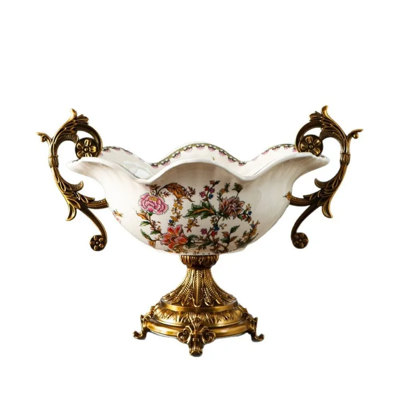 

Американская керамическая тарелка для фруктов, модель для элитных вилл, для дома, гостиной, персонализированная, высококлассная.