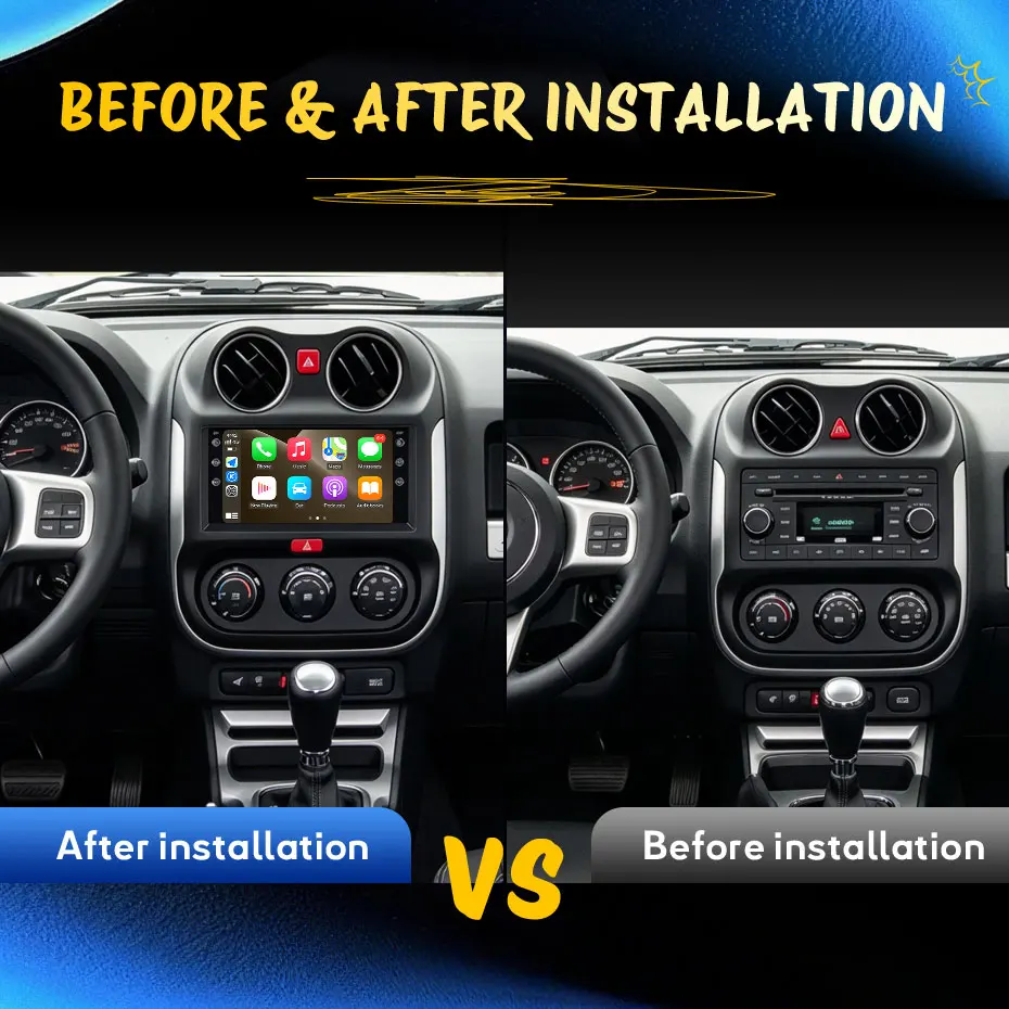 Android 16 For Jeep Compass Commander Patriot Liberty Dodge Ram Caliber Journey Chrysler 300C Sebring Car Radio 7 inch Head Unit