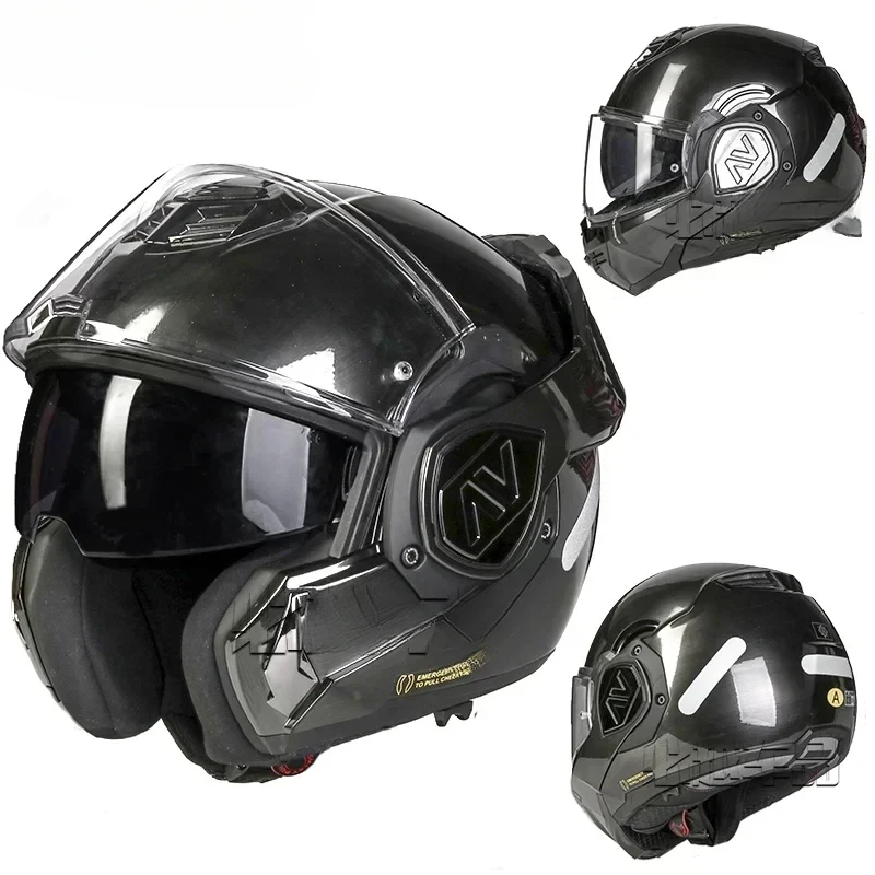 Full Face Flip Up Helmets Motorcycle Modular Double Visor Helmet built-in Lens ECE Capacete Moto Casco Casque