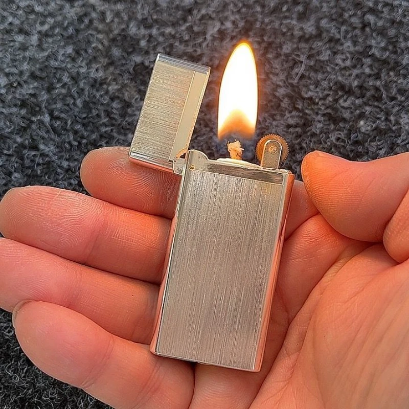 New ZD602-603 Slim Portable Metal Open Fire Kerosene Lighter Personalized and Creative Lighter Small Tools and Gifts Wholesale