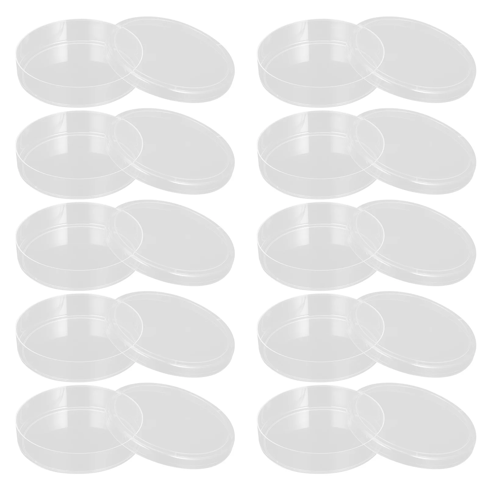

10Pcs High Quality Plastic Petri Dishes with Lids for Biology Chemistry Lab Use Cell Culture Dish Bulk Packaging