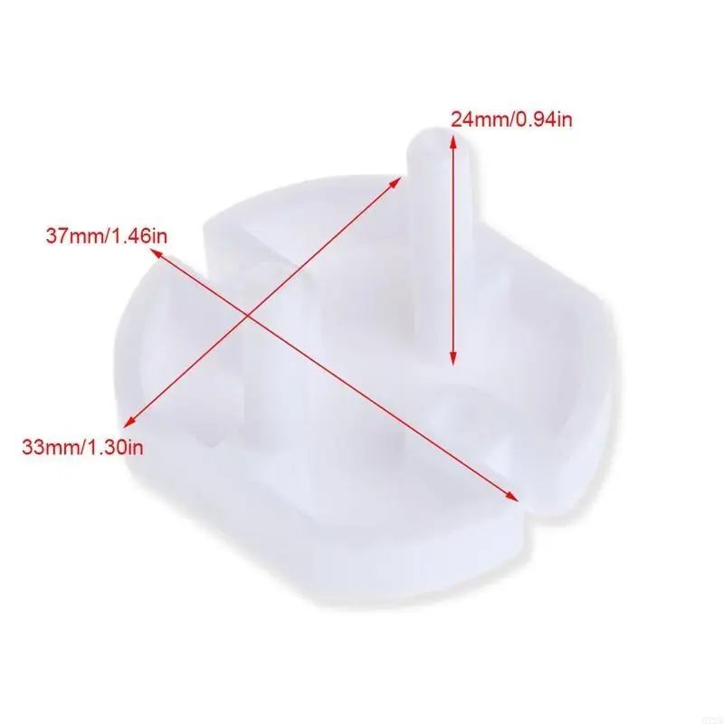 

Q22D 10pcs EU Power Socket Cover Cap Two Phase Safe Lock Cover Electrical Outlet Baby Children Safety Guard for Protection