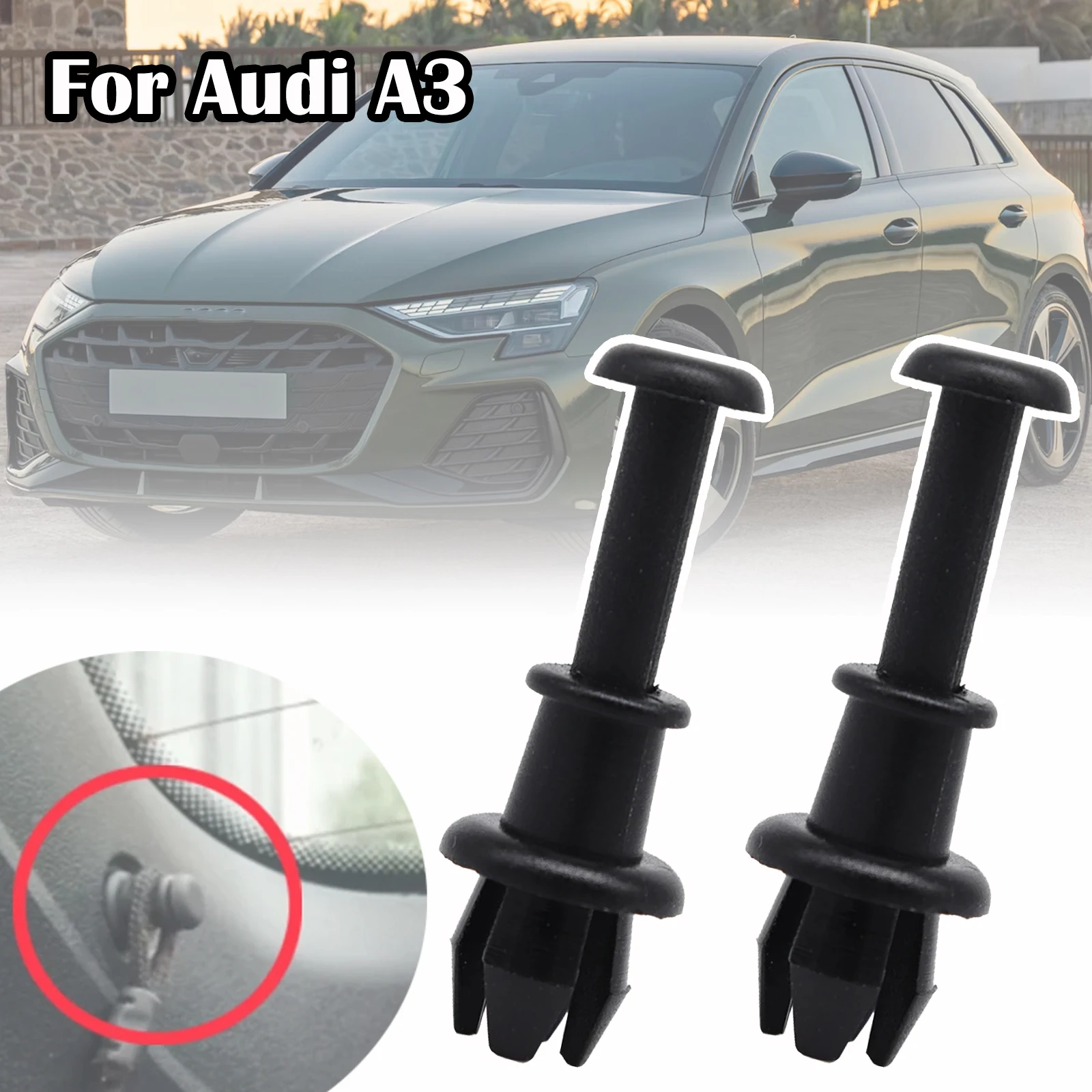 

For Audi A3 8V/8P Car Parcel Shelf String Holder Rivet Hanger Rear Trunk Cargo Clips Replacement 2003 2004 2005 2006 2007 - 2020