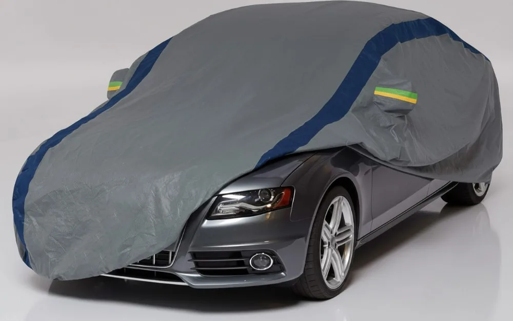 

All-Weather Sedan Car Cover, Fits Vehicles Up to 16 ft 8 in, Water-Resistant Protection Against Dust and UV Fading