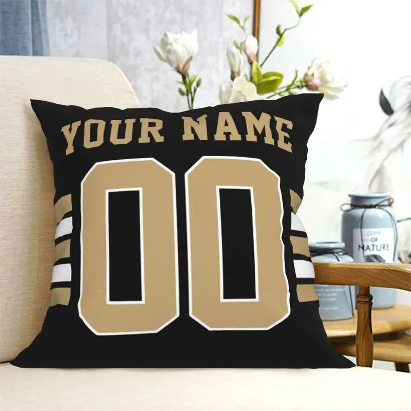 Custom New Orleans Name & Number Football Personalized Pillowcase, Football Gifts for Football Fan Son Grandson Friend Coworker