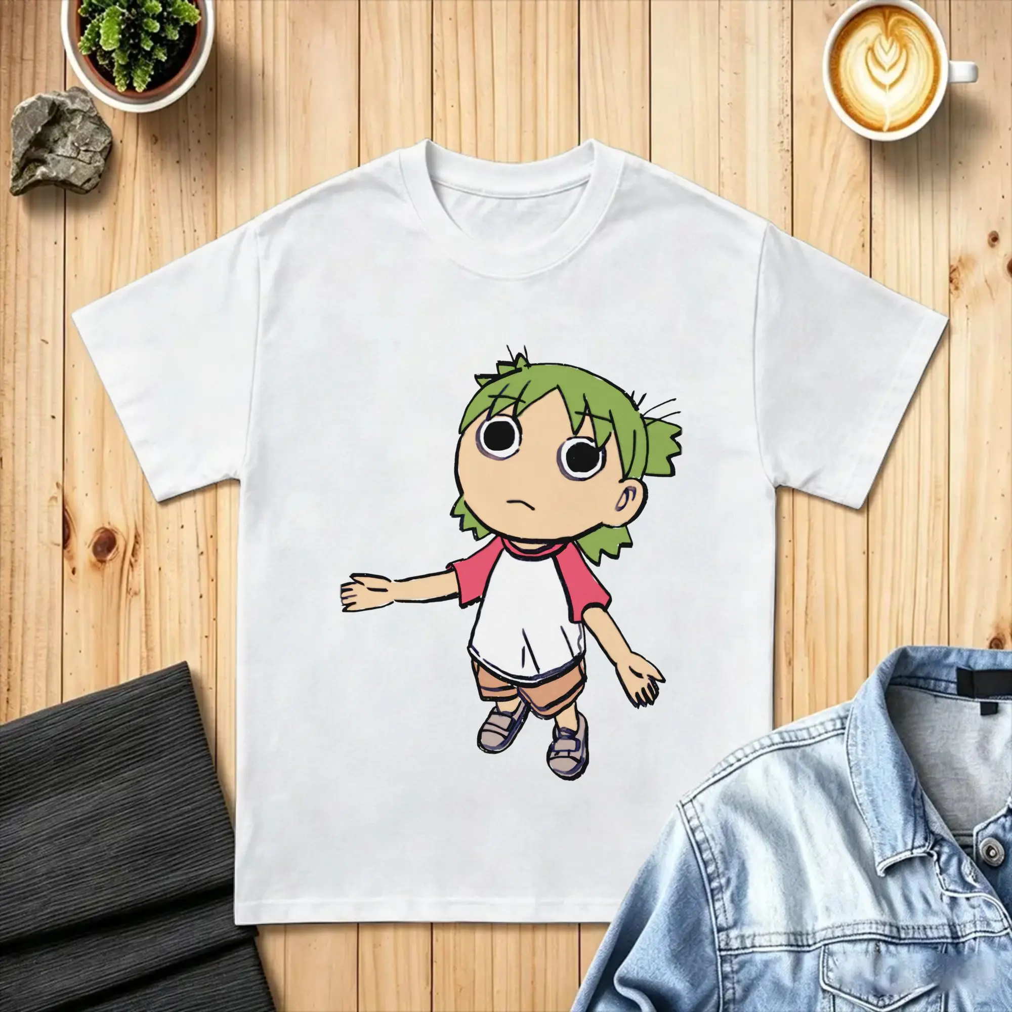 Azumanga Daioh Meme Men T Shirts Funny Yotsuba Reaction Meme  Fashion Tee Shirt Short Sleeve Round Collar T-Shirt Cotton Tops