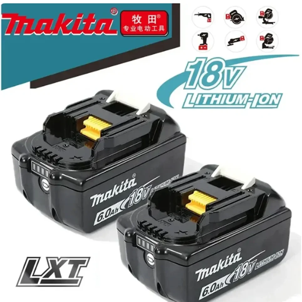 Makita 18V 6.0Ah Battery Original Lithium ion Rechargeable Battery 18V 6000mAh drill Replacement Battery BL1860 BL1850 BL1860B