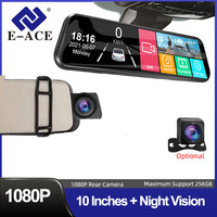A20P10 Inch 1080P Night vision CarDvr Camera Touch Screen Stream Optional RearView Mirror DashCam Dashcam Loop Recording For Car