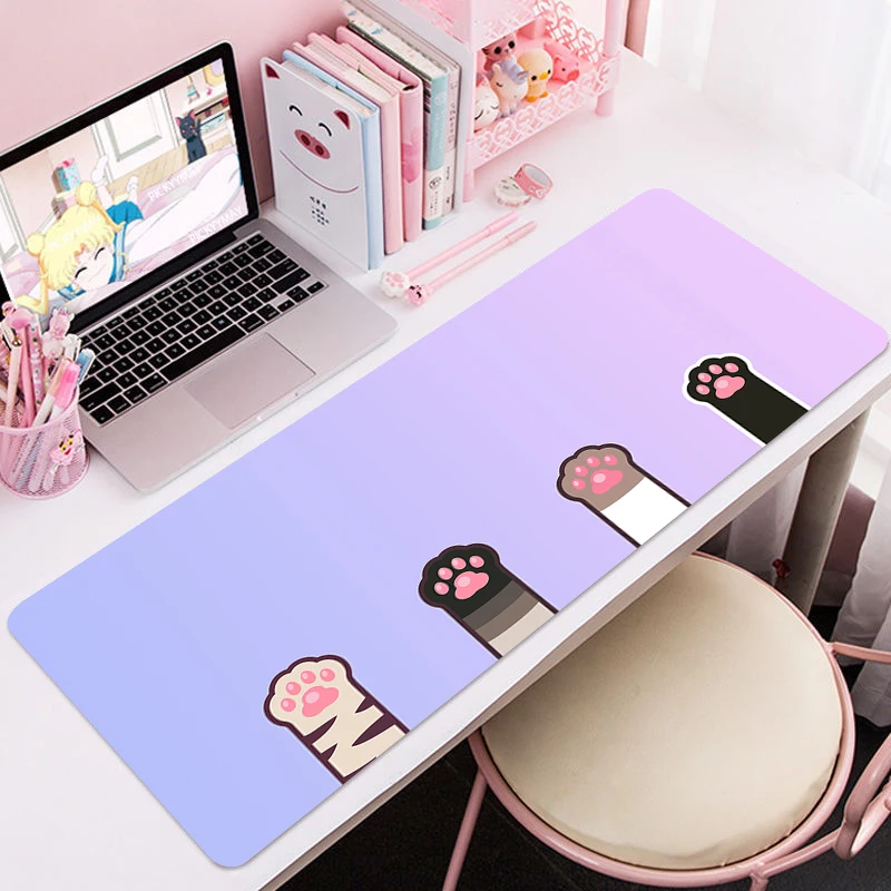 

Mouse Pad Kawaii Cute Paw Table Mat Student Mousepad Computer Keyboard Pad Table Tissue Box Desktop Mat Large Gamer Mouse Pads