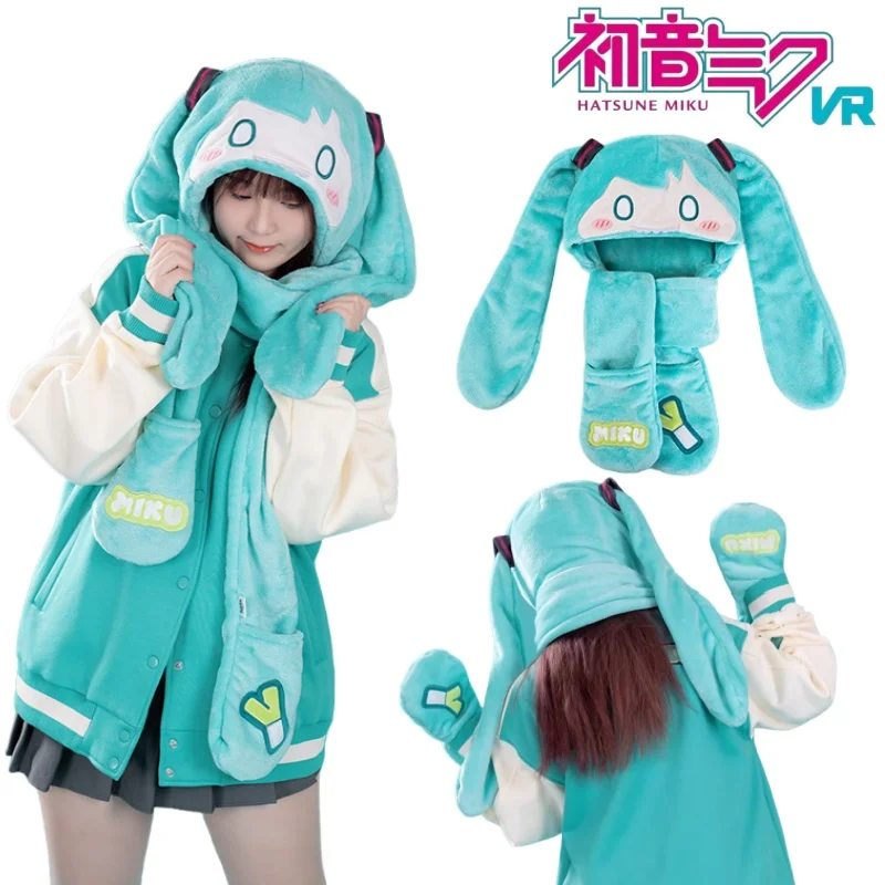 nouveau-hatsune-miku-chaud-trois-pieces-ensemble-dessin-anime-hatsune-miku-chapeau-echarpe-gants-coupe-vent-anime-marchandise-cadeau-de-vacances