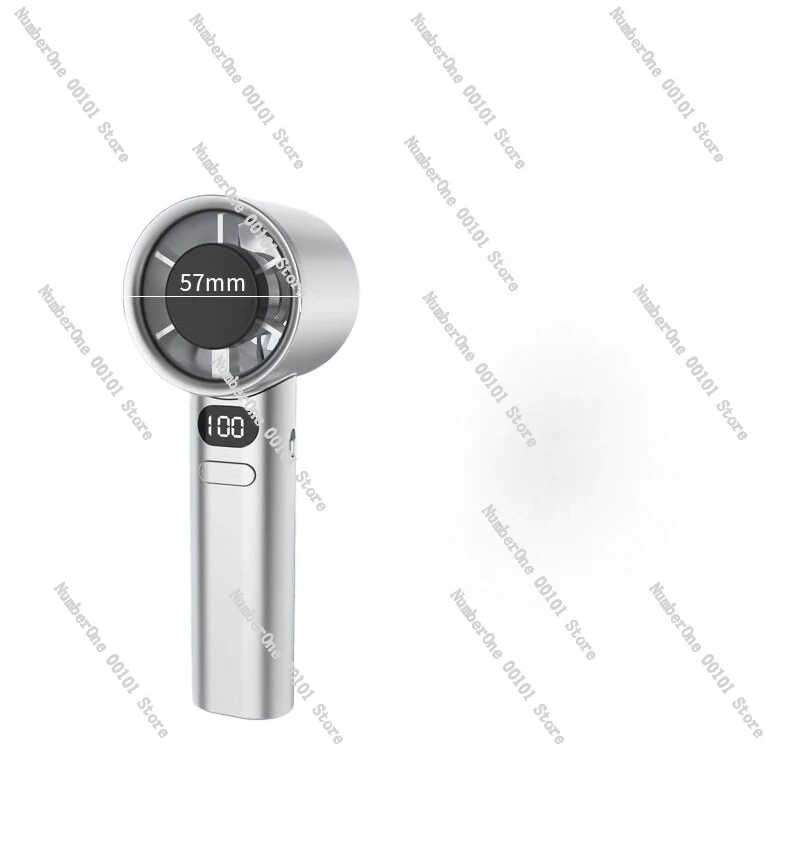 Bladeless Turbo Handheld Small Fan: USB Charging, Digital Display Light Sound Desktop Fan