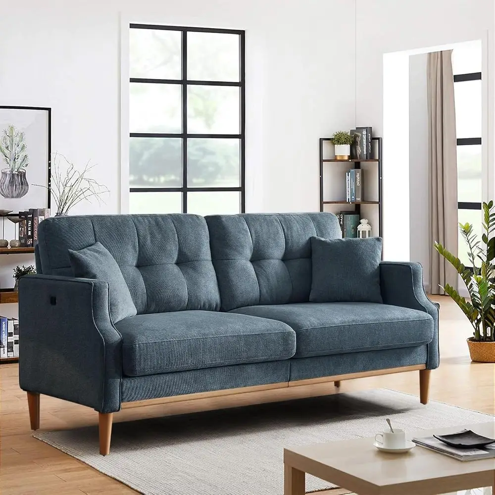 

Диван-софа Loveseat 70 для гостиной, малогабаритных квартир и помещений, многофункциональный перезаряжаемый модный диван для нескольких человек, синий