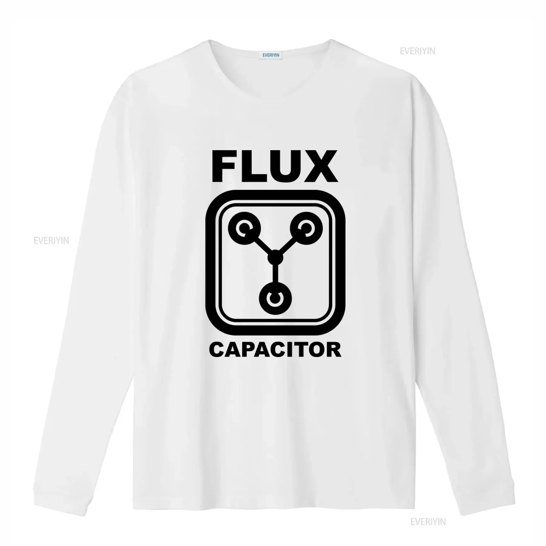 Flux Capacitor Retro 80s Funny Future Doc Marty Men's T Shirt vintage Washed Versatile Unisex Stylish fashion graphic Soft