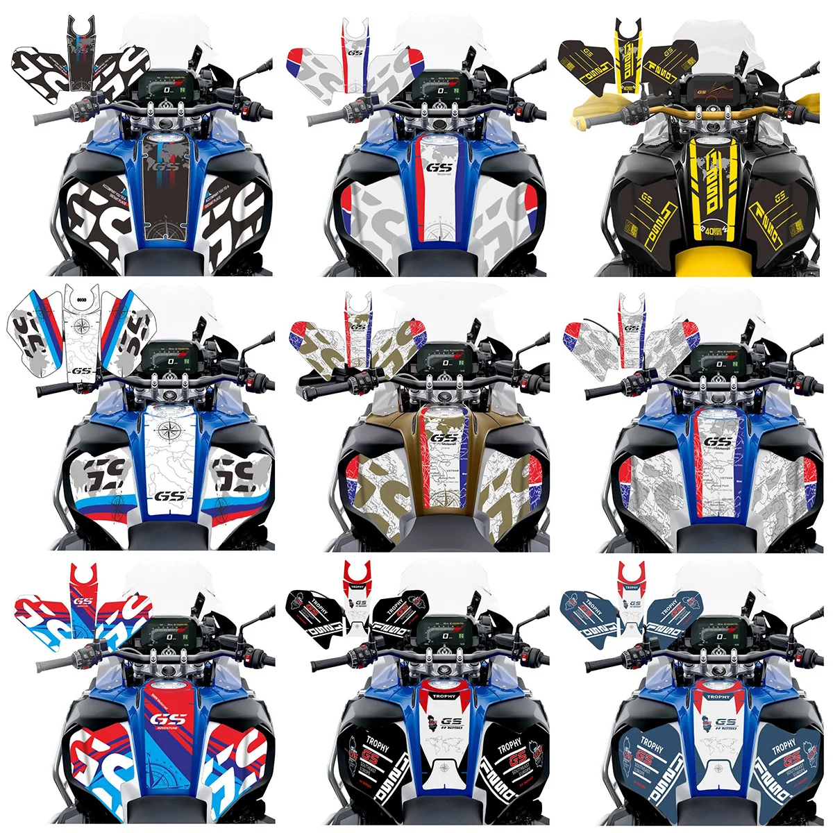 New For R1200 R1250 GS R 1250 ADV Motorcycle Fuel Tank Sticker Anti Slip Protection Fuel Tank Sticker Accessories