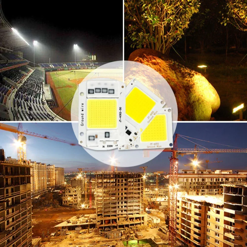 1X 110V 220V COB LED home Lamps Chip 10W 20W 30W 50W Bulb High Power Smart Flood Lights Spot Light Outdoor Garden Park Led